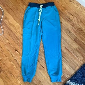 Figs High Waisted Zamora Teal Size Small